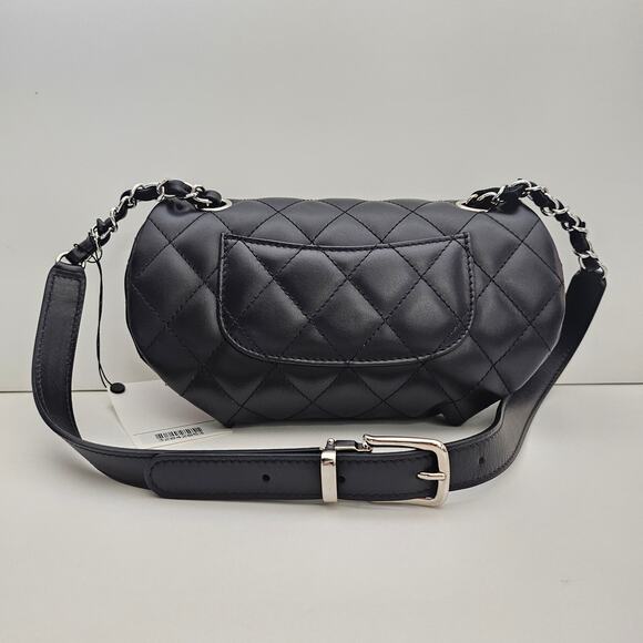 Chanel Quilted Uniform Leather CC Belt Bum Bag Black - Picture 4 of 11